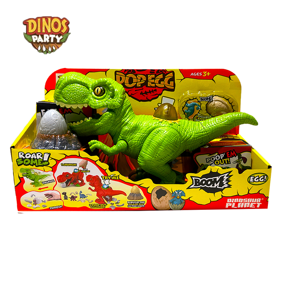 Đồ Chơi DINOS PARTY Khủng Long Ăn Trứng Đẻ Ra Nhân Vật Pop Egg Xanh HG13230264/GRE