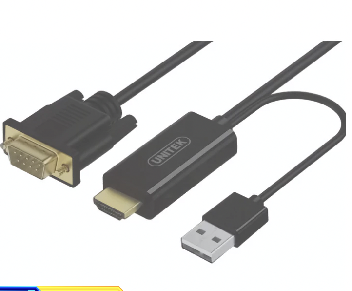 CÁP HDMI RA VGA V128DBK UNITEK - HÀNG CHÍNH HÃNG