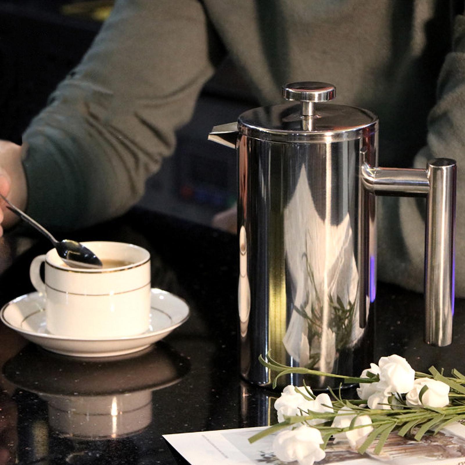350ml/800ml/1000ml French Press Coffee Maker Stainless Steel Double Walled Insulated Coffee Maker Pot