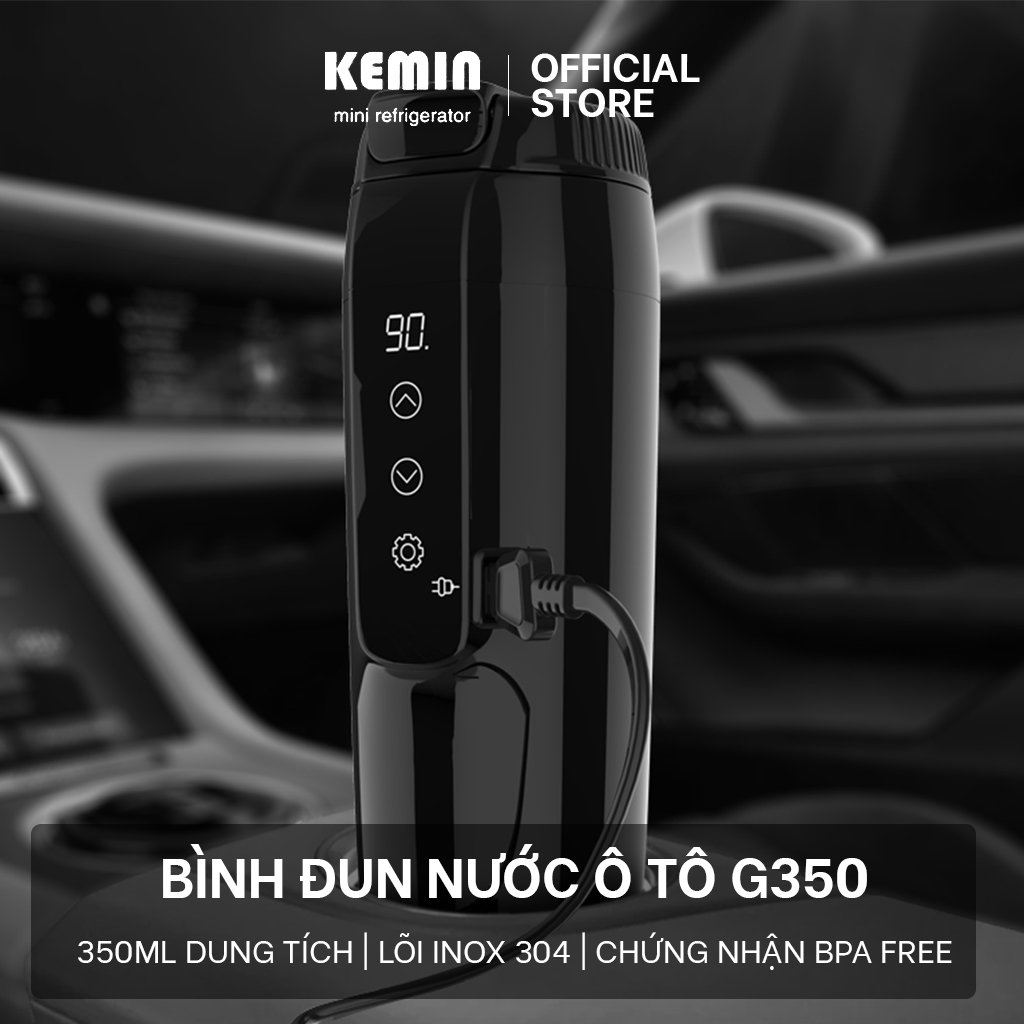 Bình Đun Nước Điện Tử Ô Tô 12V Chính Hãng Kemin G350 350ml