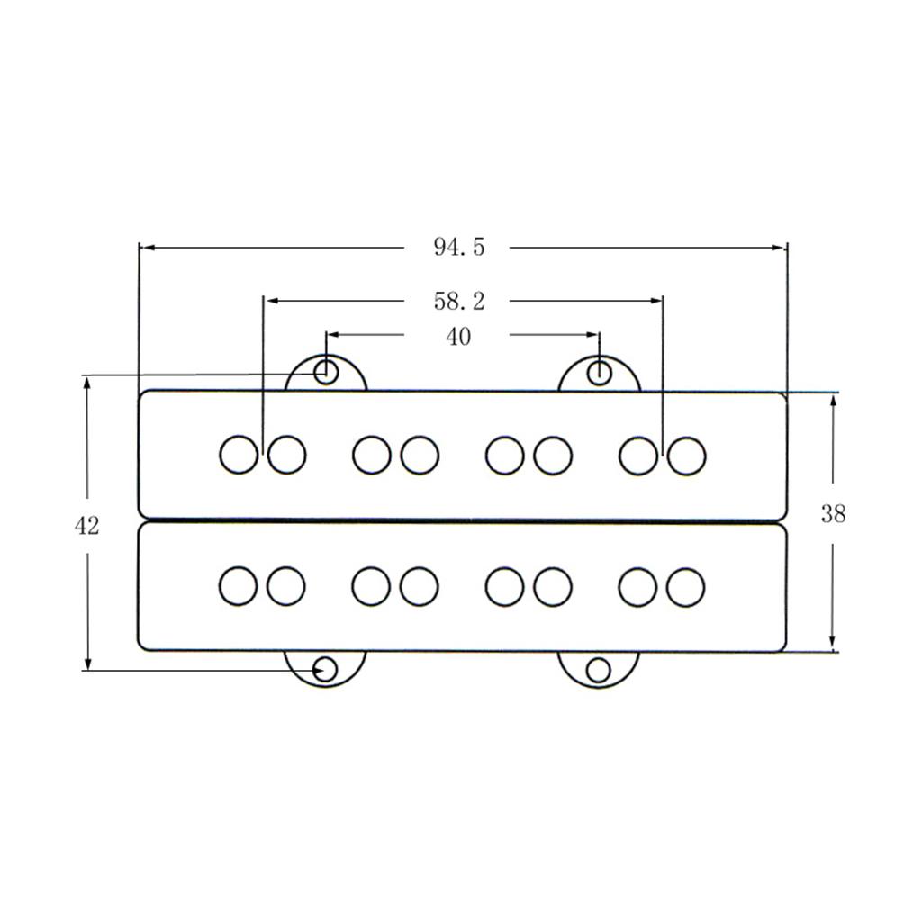 1 Set Bass Humbucker Double Coil 4 String Pickup Electric Bass Accessories