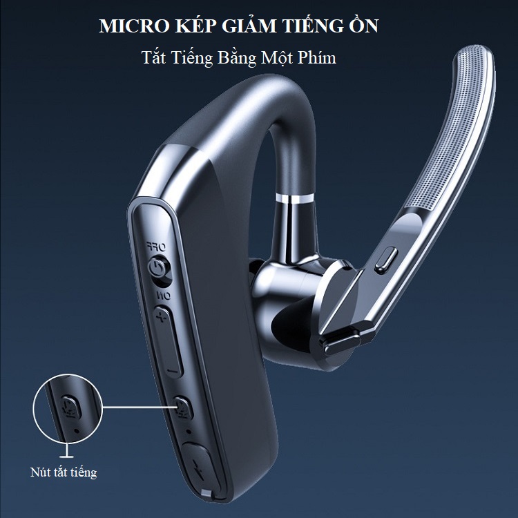 Tai Nghe bluetooth móc tai V8C (Điều chỉnh xoay micro 180 độ, xoay củ tai nghe 270 độ - Phục vụ nhu cầu sử dụng như lái xe, thể dục, giải trí)