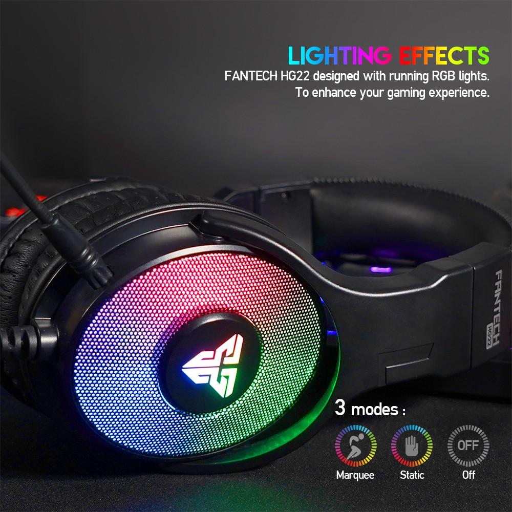 Tai nghe Gaming có dây Fantech HG22 âm thanh vòm 7.1, led RGB - HÀNG CHÍNH HÃNG