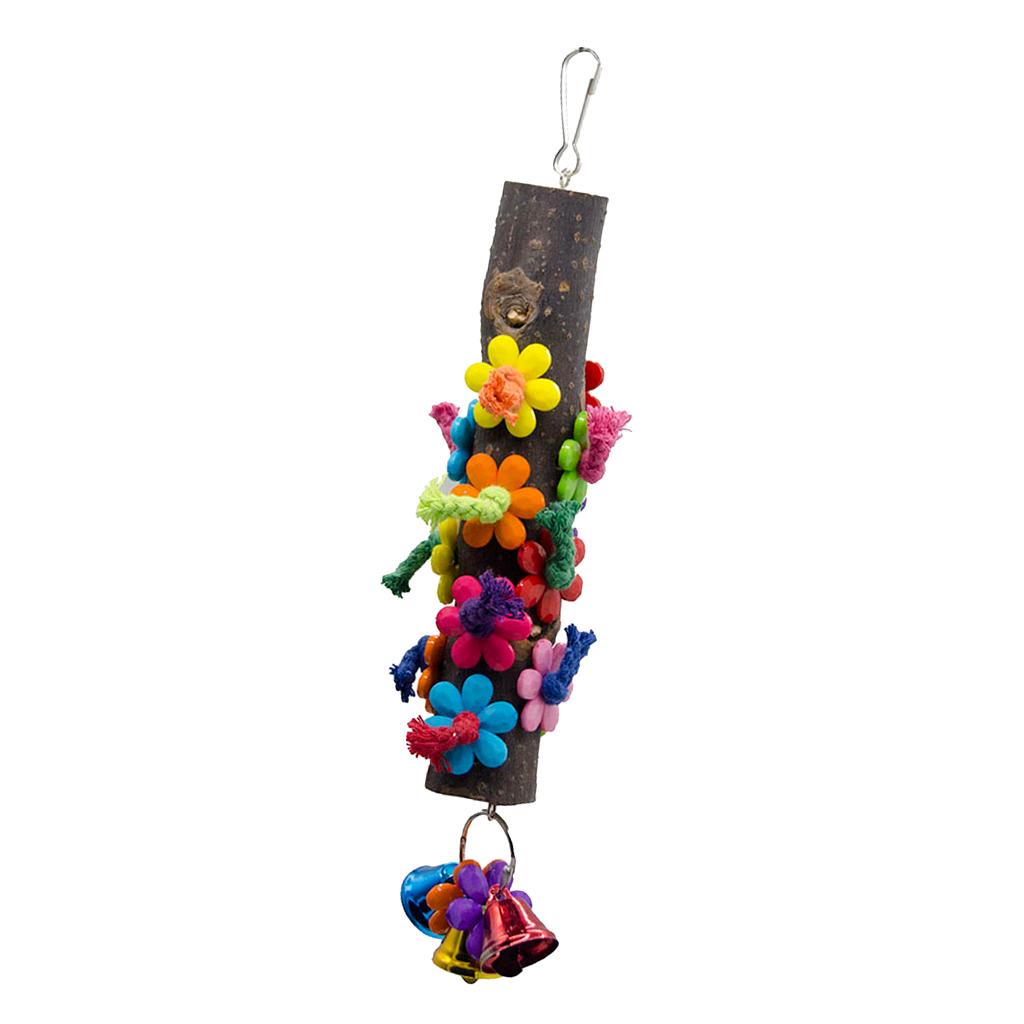 Birds Parrot Wood Stand Perches Toy For Bird Cage Accessories Bird Supplies