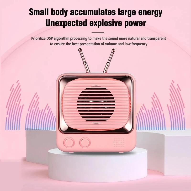 Loa Bluetooth Không Dây DW02 Hình TV Cổ Điển Chất Lượng Cao