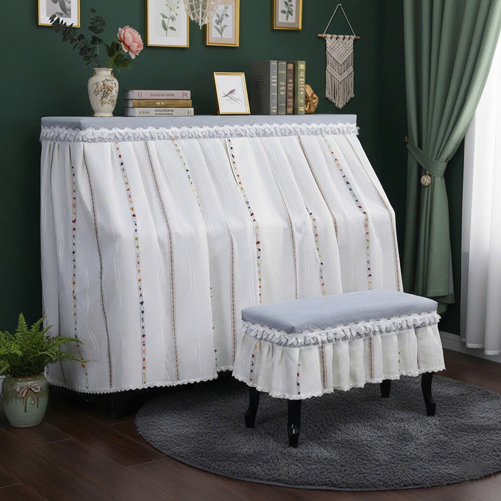 Khăn phủ đàn piano phong cách Hàn quốc hiện đại sang trọng phủ kín toàn bộ đàn chống bụi chống xước - Hàng chính hãng