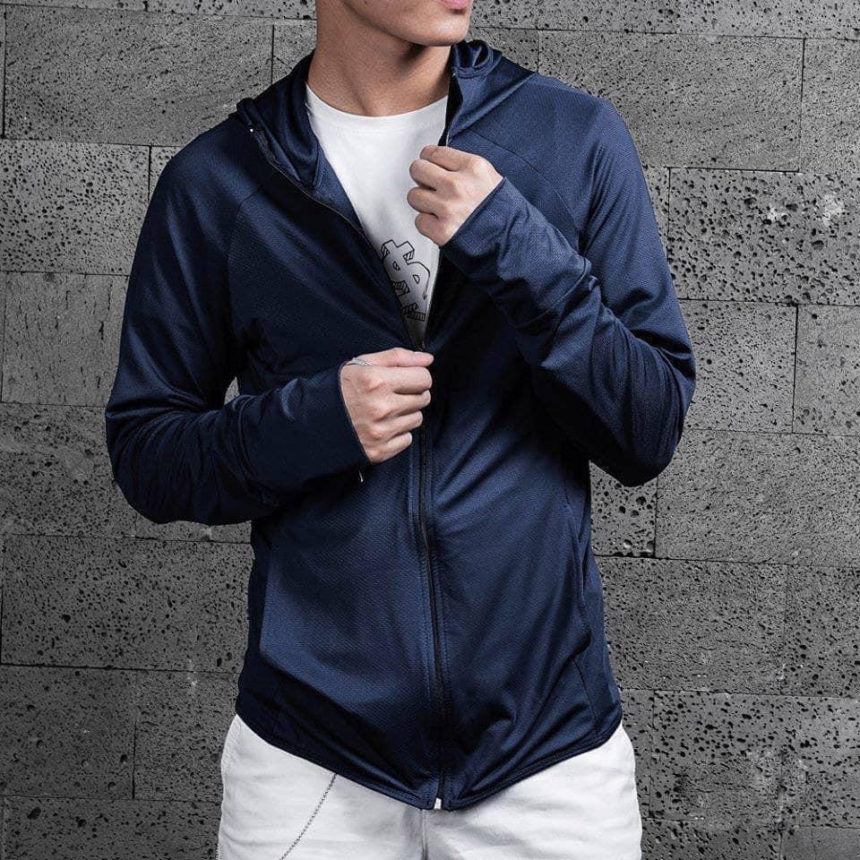 ÁO CHỐNG NẮNG THÔNG HƠI NAM, KIỂU DÁNG THỂ THAO BO ỐNG