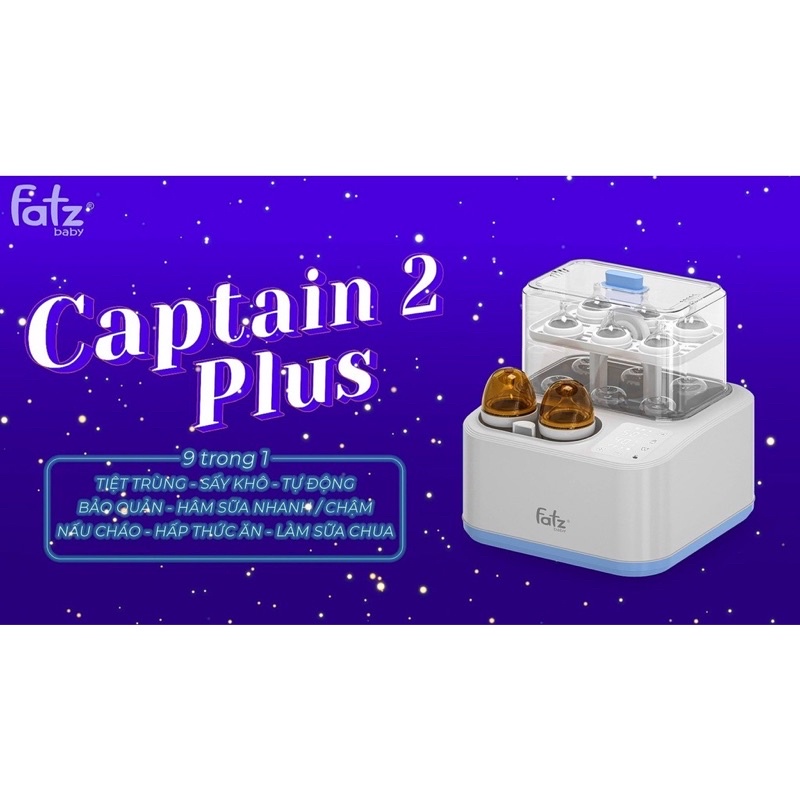 MÁY TIỆT TRÙNG SẤY KHÔ NẤU CHÁO THÔNG MINH TÍCH HỢP MÁY HÂM SỮA FATZBABY CAPTAIN 2 PLUS - FB4316SL