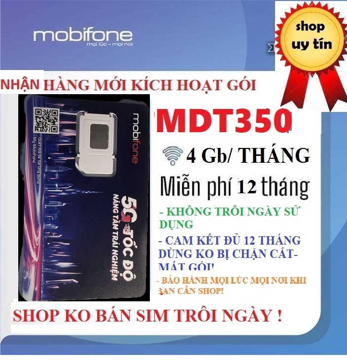 [Xả Kho]Sim 4G mobifone  sim mạng 1 năm không phải nạp tiền