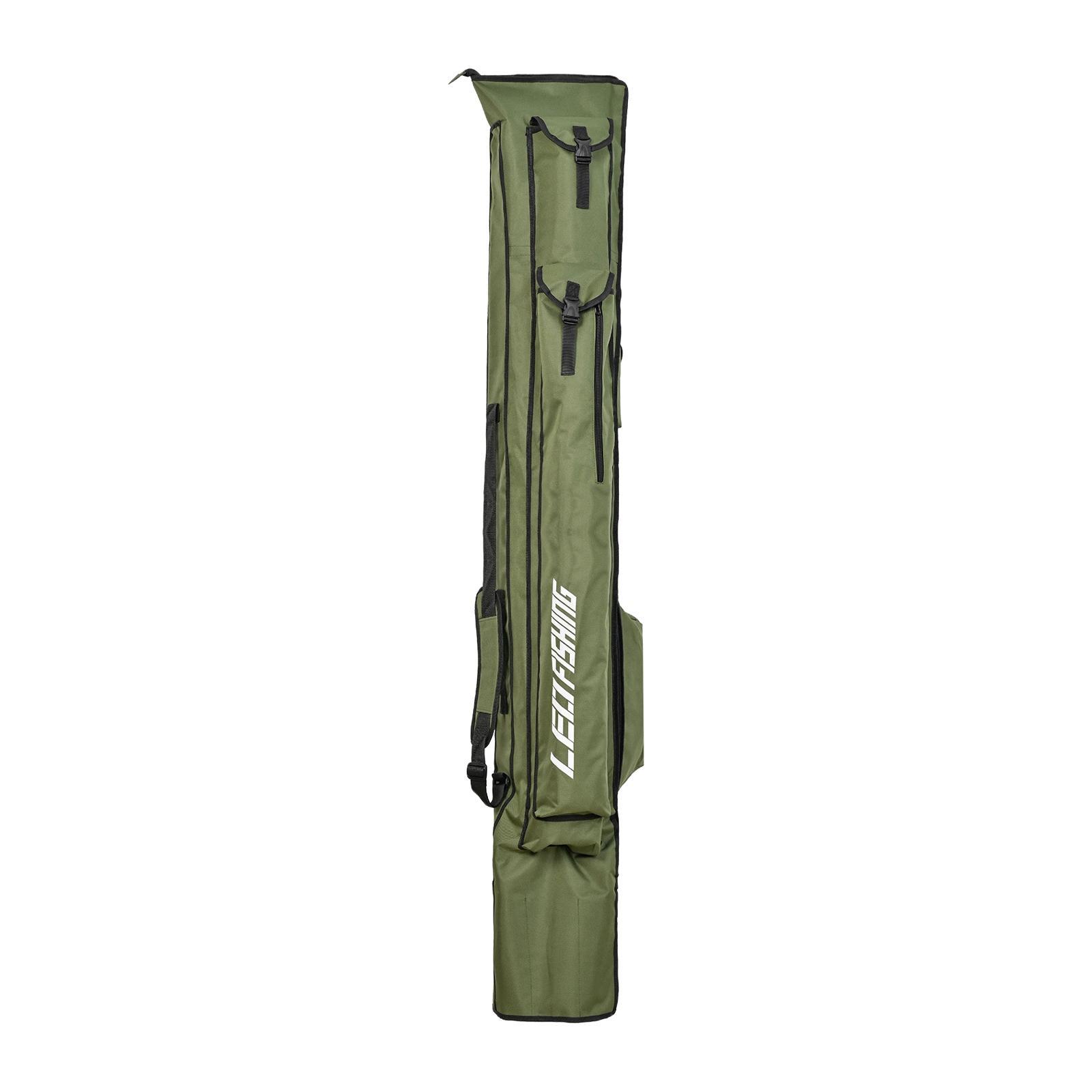 Fishing Rod Case Oxford Cloth Fishing Bag Portable Folding Fishing Rod Reel Tackle Tool Carry Case Carrier Travel Bag