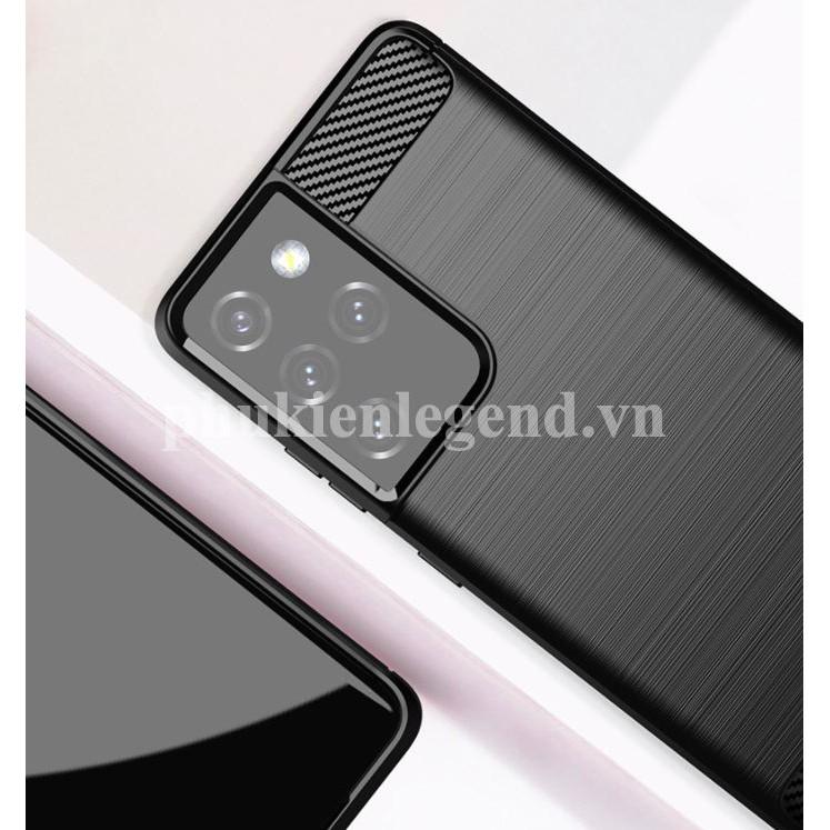 Ốp lưng chống sốc Vân Sợi Carbon cho Samsung Galaxy S21 Ultra