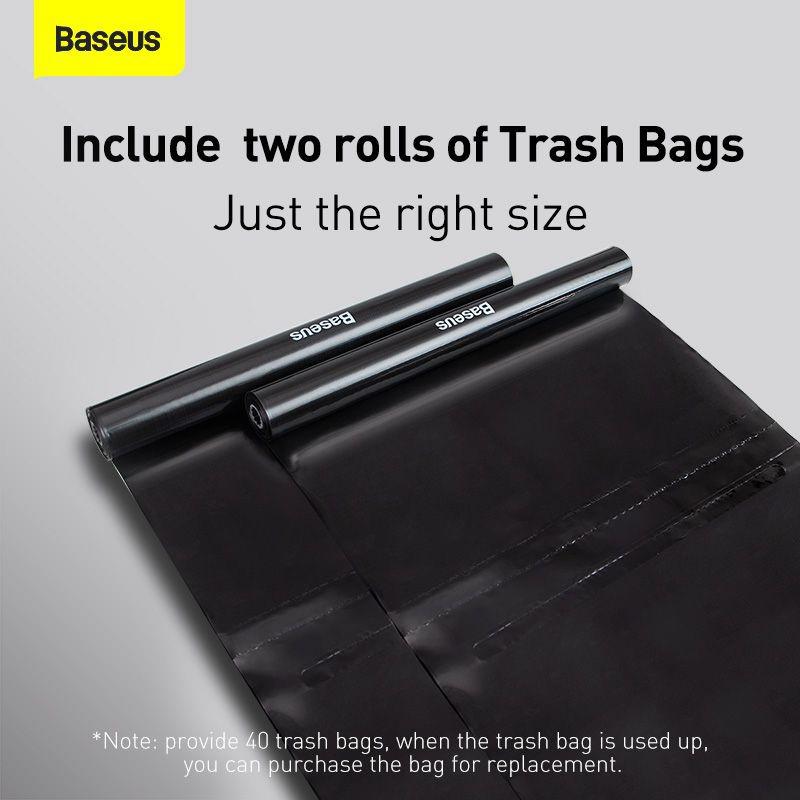 Túi rác có giá treo Baseus có thể gấp gọn treo sau lưng ghế ngồi trên xe hơi- hàng chính hãng