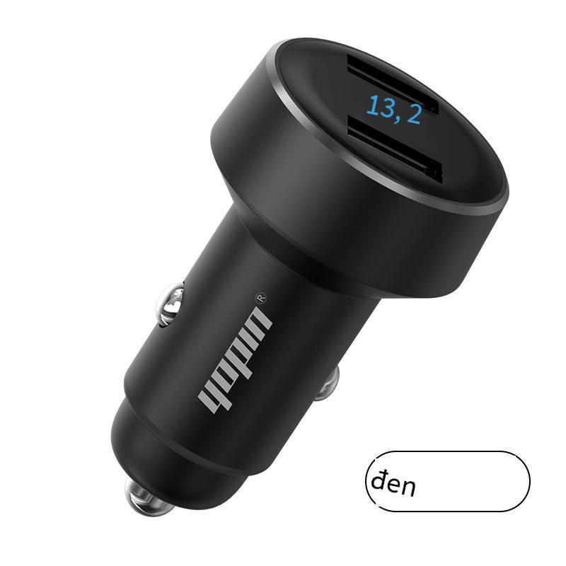 Khuyến mại bán hàng trực tiếp hợp kim kẽm 3.6A màn hình kỹ thuật số xe điện thoại di động sạc xe hơi sạc nhanh USB kép mới sạc xe hơi