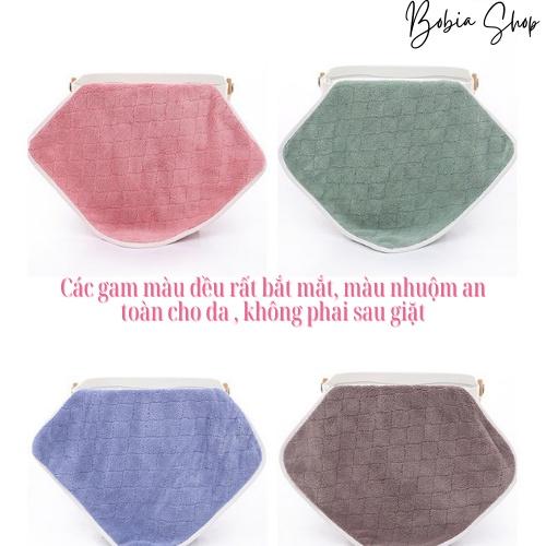 Khăn mặt cotton ngoại nhập vân kẻ chéo cho bé thấm hút siêu tốt, mềm mịn, bông xốp 30x30cm