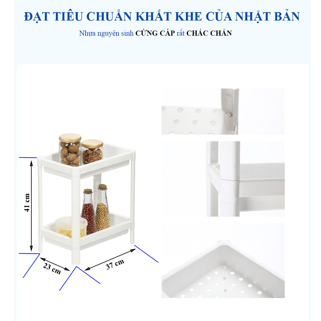 Kệ Đa Năng Tokyo Nhật Bản 2 Tầng - Nhựa Nguyên Sinh Cao Cấp Rất Chắc Chắn - Chính Hãng