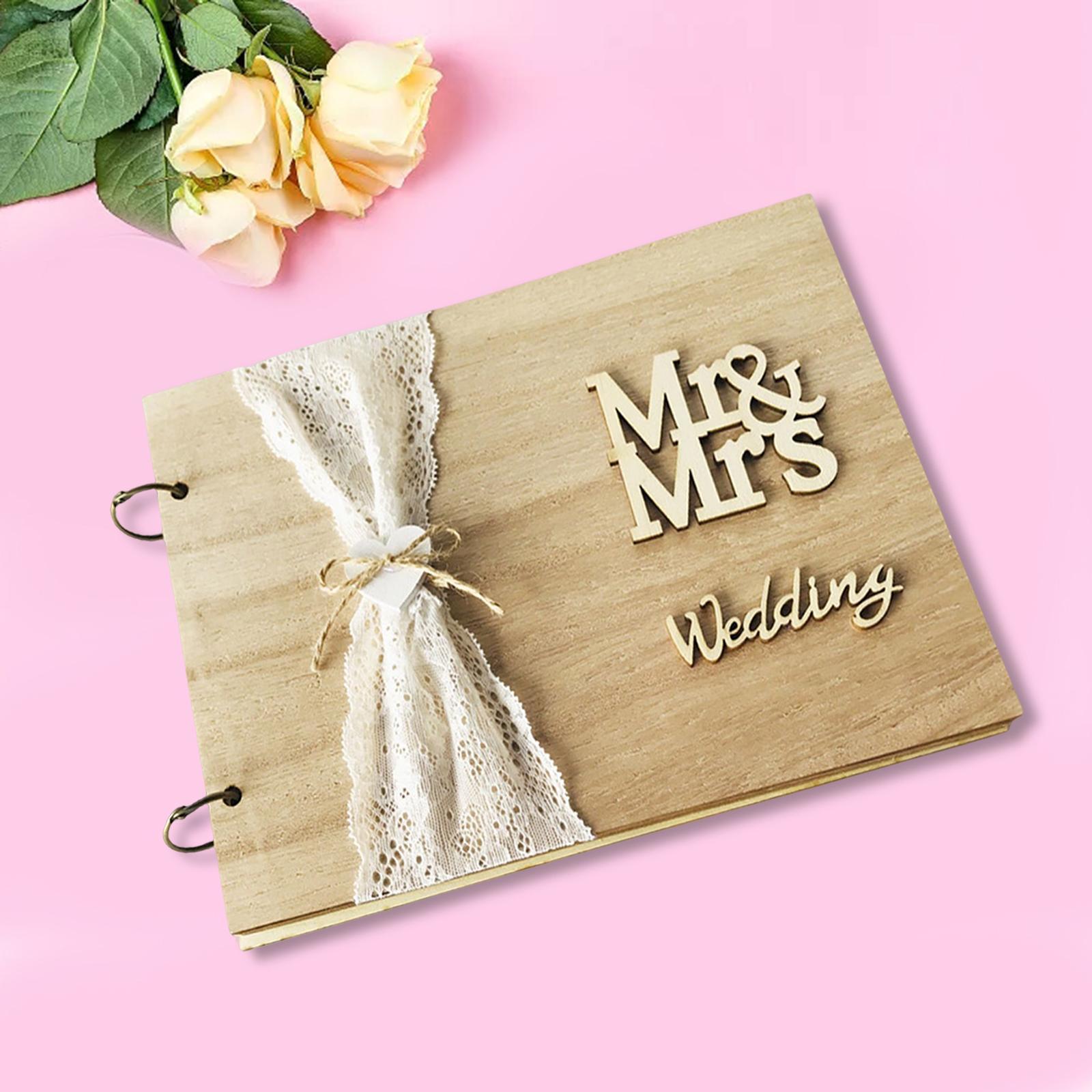 Wood Wedding Guest Book DIY Handmade for Party Wedding Ornaments