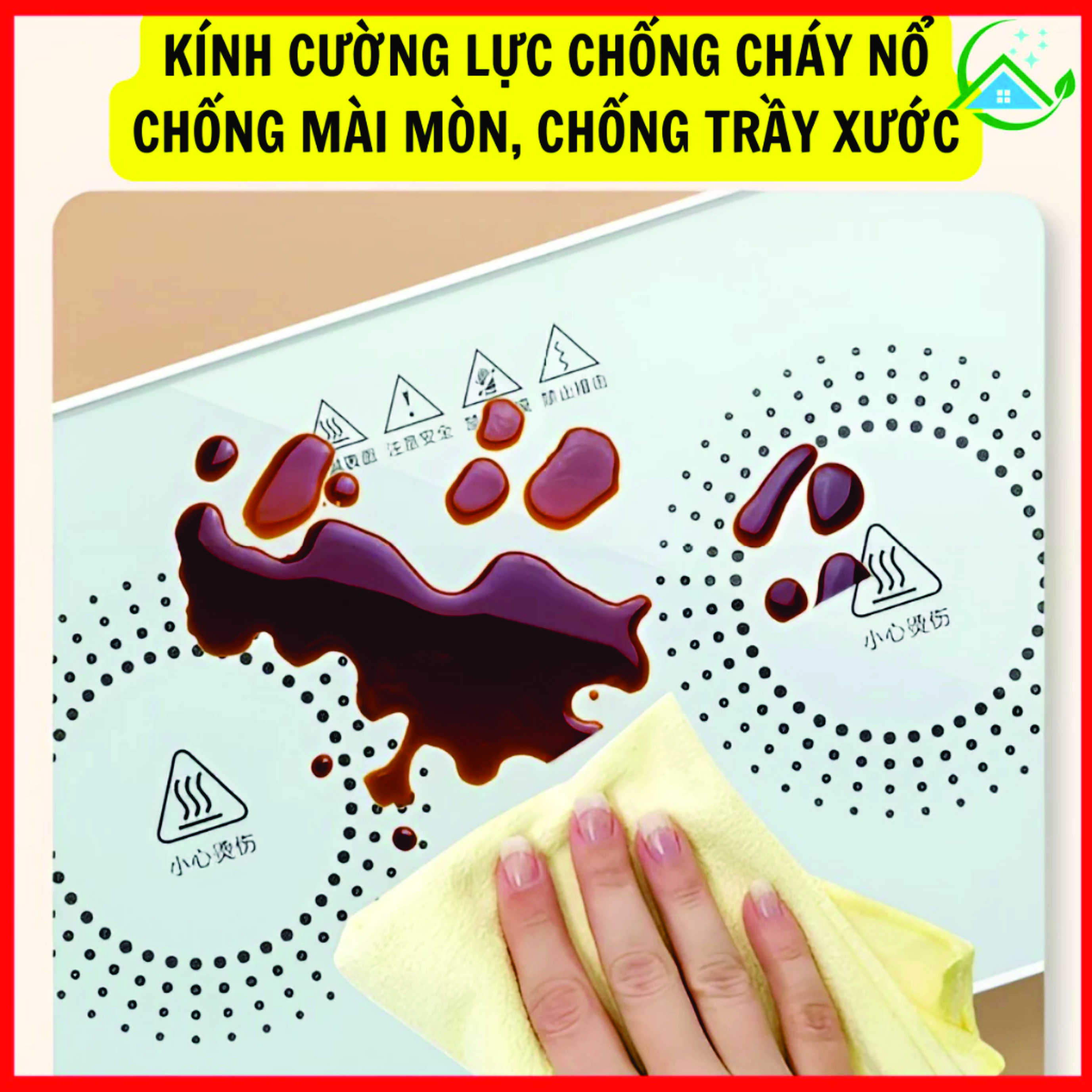Khay Hâm Nóng Thức Ăn Đa Năng Tiện Lợi - Mặt Kính Cường Lực Chắc Chắn Hàng Nhập Khẩu