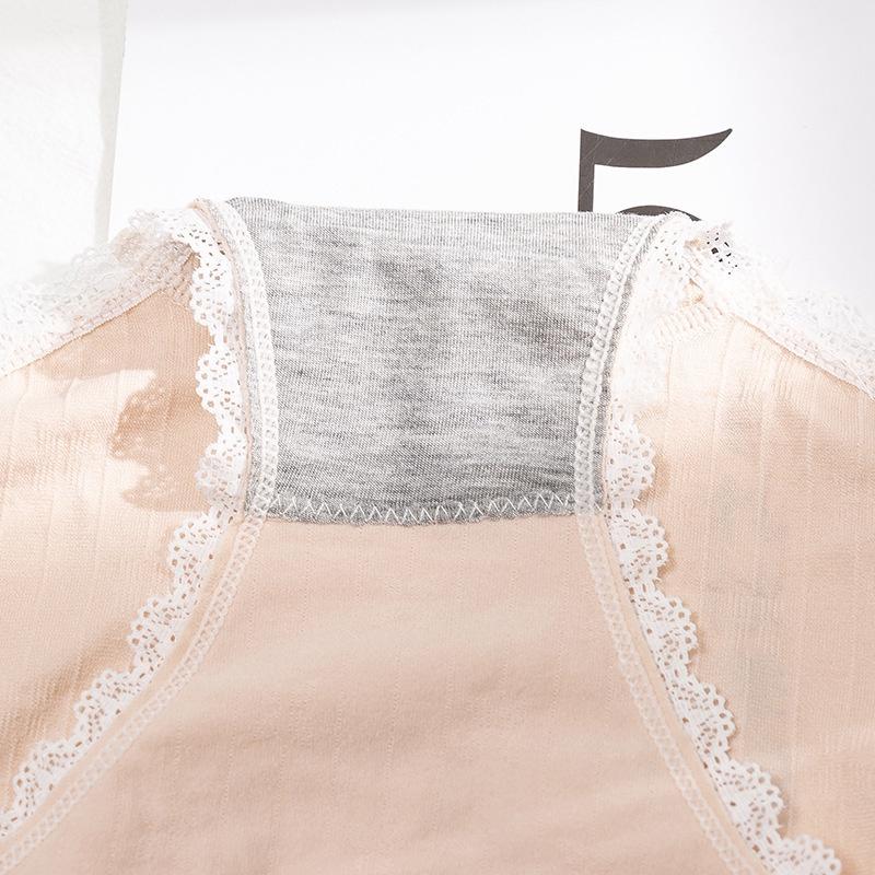 Hộp 5 quần lót cotton kháng khuẩn mềm mịn đính nơ dễ thương cho nữ QLN16