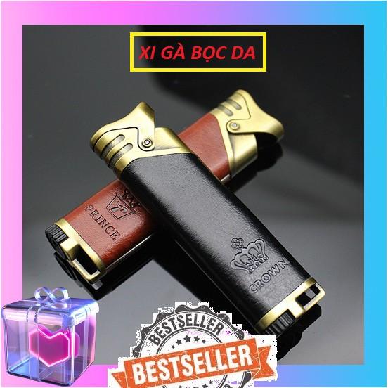 BẬT LỬA QUẸT XI GÀ BỌC DA CỰC ĐẸP - bật lửa gas - bật lửa hộp quẹt giá rẻ -bat lua - hop quet -bật lửa sành điệu