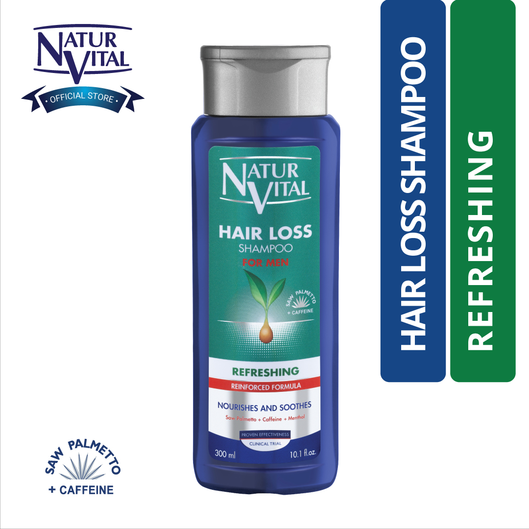 Dầu Gội NaturVital Refreshing Hair Loss For Men Dành Cho Nam, Giảm Rụng, Tăng Cường Mọc Tóc, Nuôi Dưỡng & Làm Mới Da Đầu