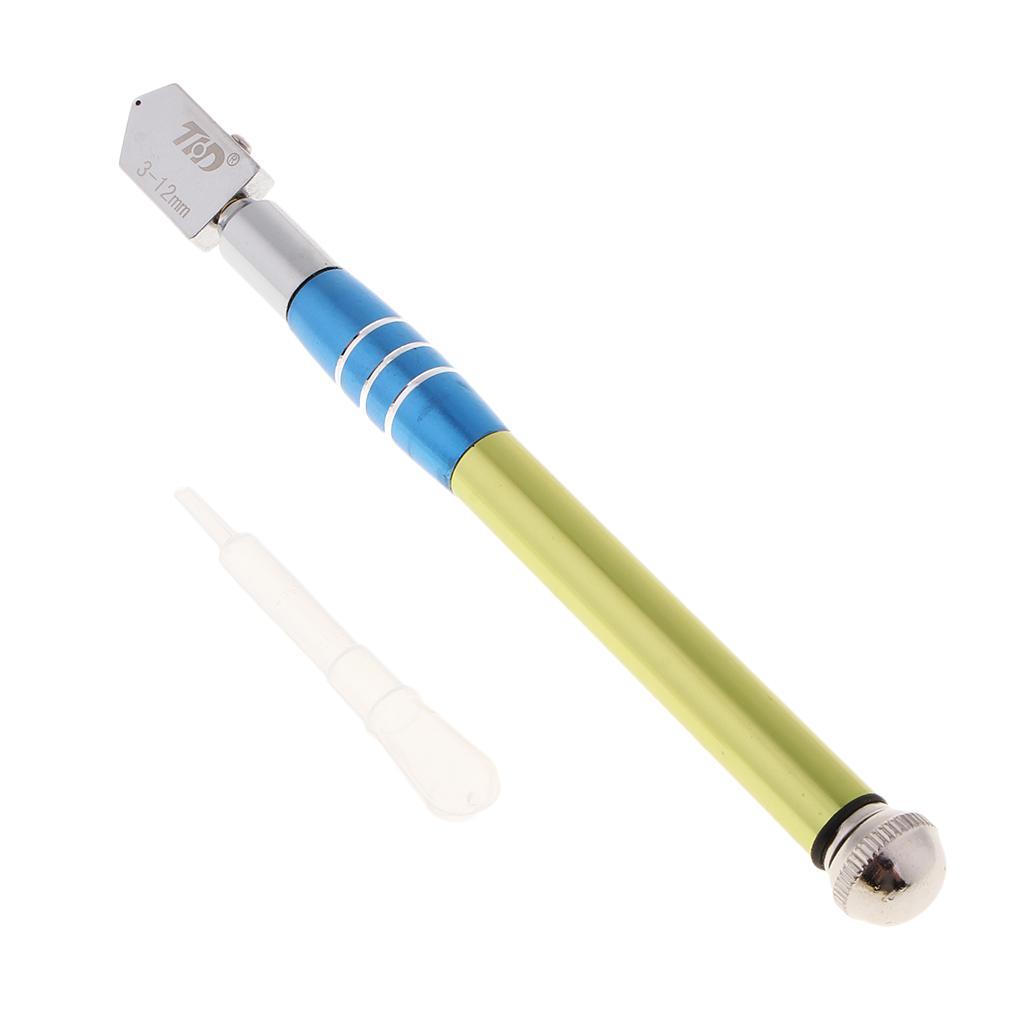 Stainless Steel Tiles Glass Cutter Tool Oil Filled Lubricated Hardened Steel Cutting Wheel Stained Glass Cutting Tool