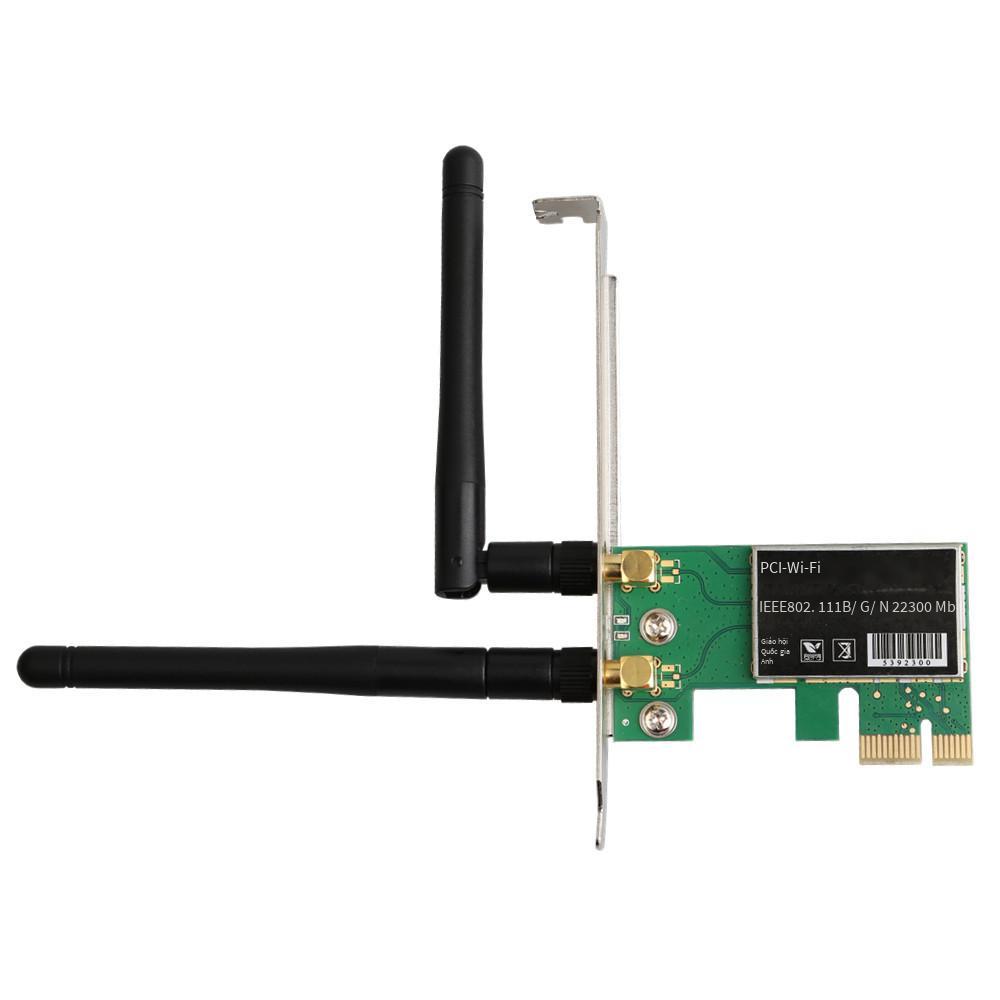 Ưu đãi nhất card mạng không dây 300Mbps PCI-E card mạng wifi mini pcie máy tính để bàn thu không dây