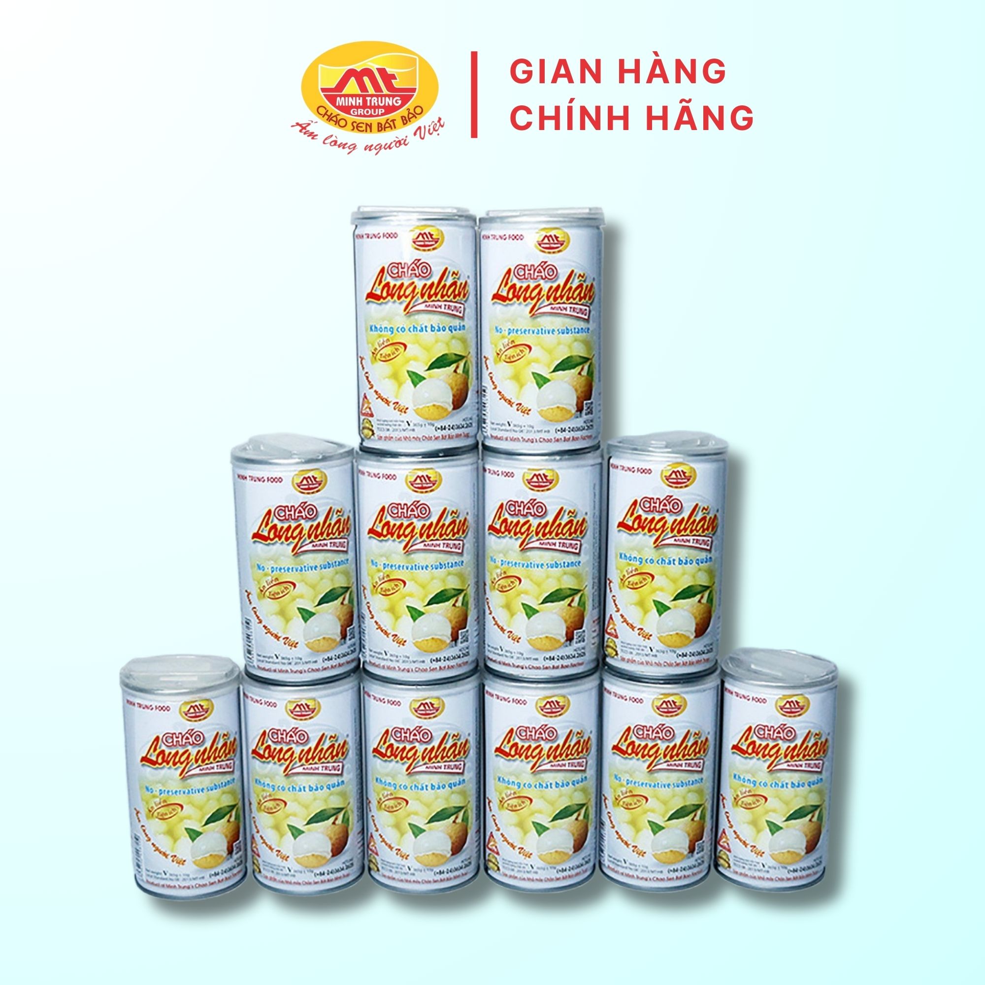 Cháo Long Nhãn Minh Trung 12 lon