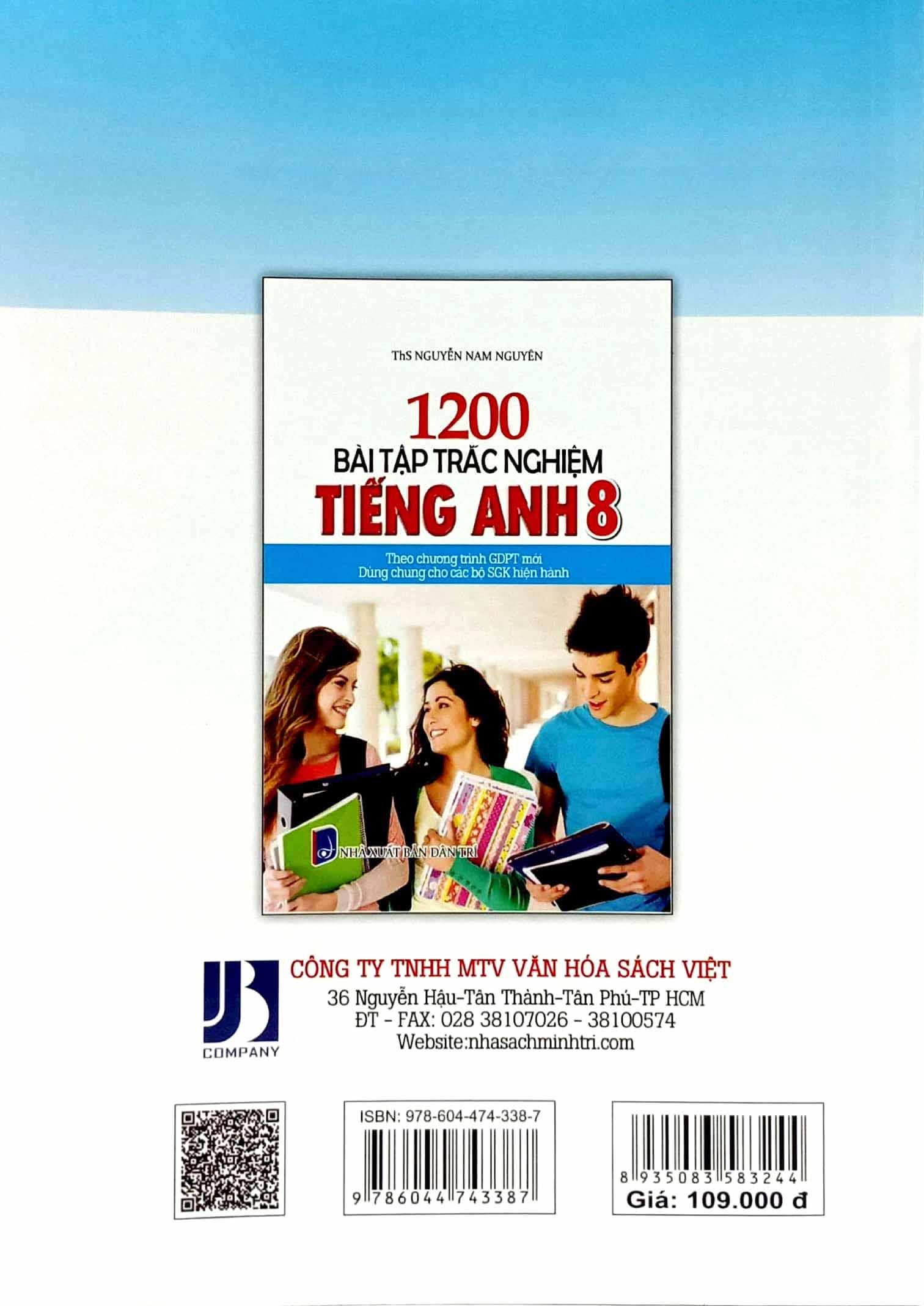 1200 Bài Tập Trắc Nghiệm Tiếng Anh 8