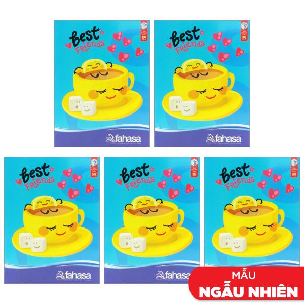 Combo 5 Tập Học Sinh Best Friends - 4 Ô ly 100 Trang ĐL 80gsm - Fahasa 04 (Mẫu Sản Phẩm Ngẫu Giao Ngẫu Nhiên)