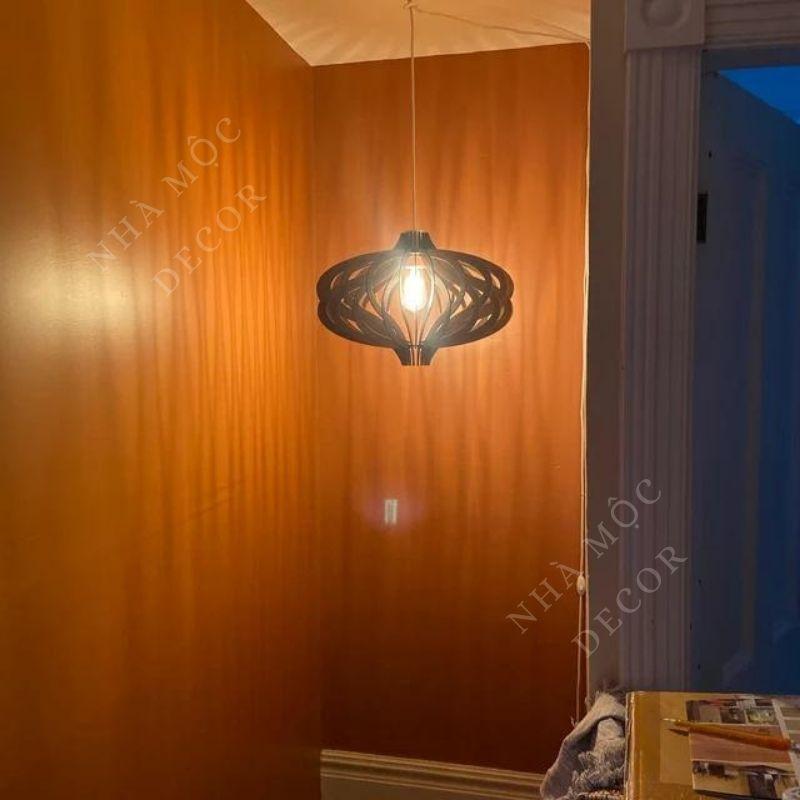 Đèn gỗ thả trần trang trí mẫu TT74