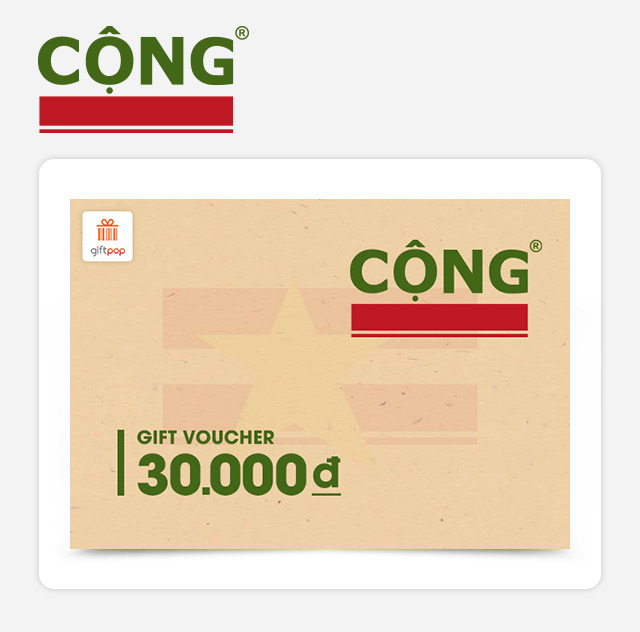 Cộng Cà Phê - Voucher Cộng Cà Phê 30K