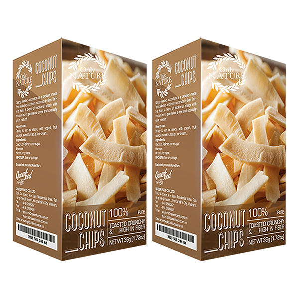 Dừa Sấy Khô Queenfood Coconut Chips (2 Hộp)