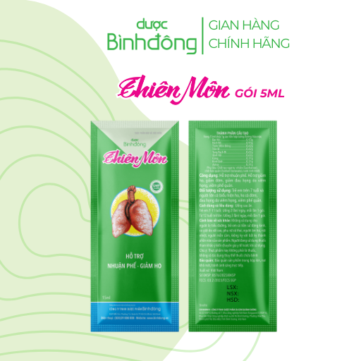 THIÊN MÔN 15ml hộp 9 gói - Hỗ trợ giảm ho giảm đau rát họng