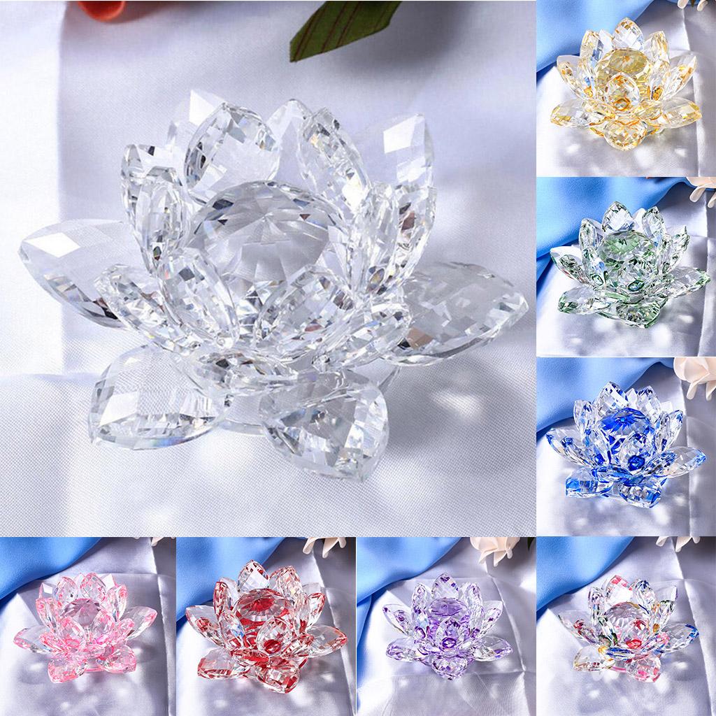 Hoa Sen Pha Lê Hoa Thủ Công Paperweights Glass Lotus Model