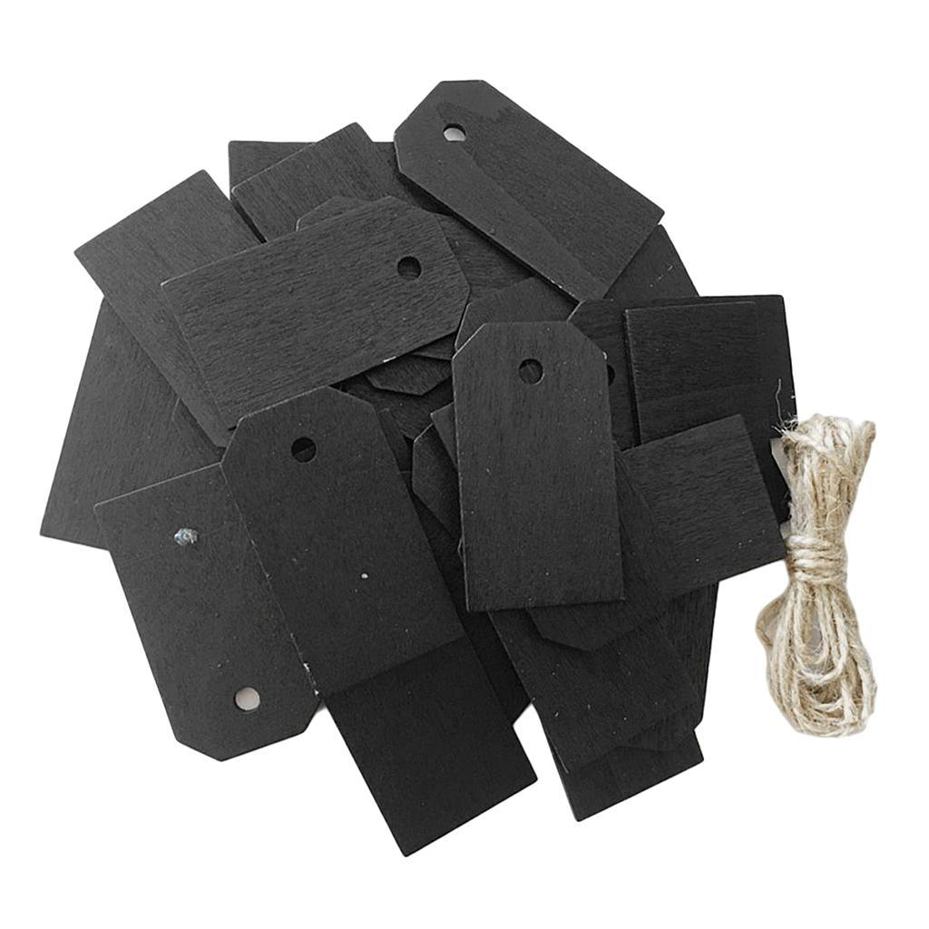 50 Pieces Blank Memo Board, Wooden Board for Chalk Lettering, Kitchen Board Chalk Board