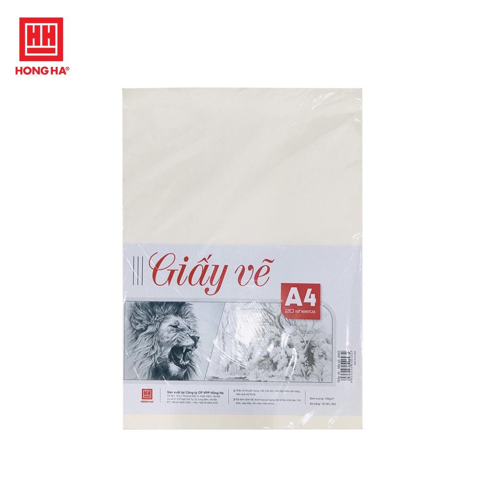 Giấy vẽ Hồng Hà định lượng 100gsm độ trắng tự nhiên (4943)