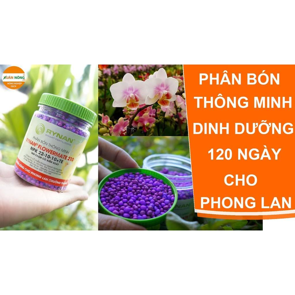 Phân tan chậm thông minh Rynan 210 NPK 22-10-10 TE hũ 150g chuyên phong lan sau ra hoa