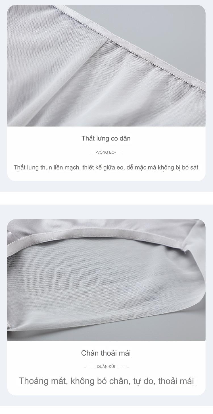 Combo 5 Quần Lót Nữ Lụa Satin Trơn Voronin 5472 – Siêu Mềm Mượt, Ôm Khít Tự Nhiên