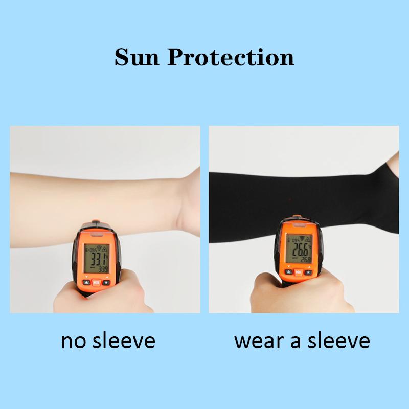 1 Thể Thao Ngoài Trời Cánh Tay Tay Xe Đạp Bóng Rổ Chống Tia UV Chạy Đi Xe Đạp Thoáng Khí Tay Cánh Tay Ấm Tay Bao Tay Color: B-Black Size: One size