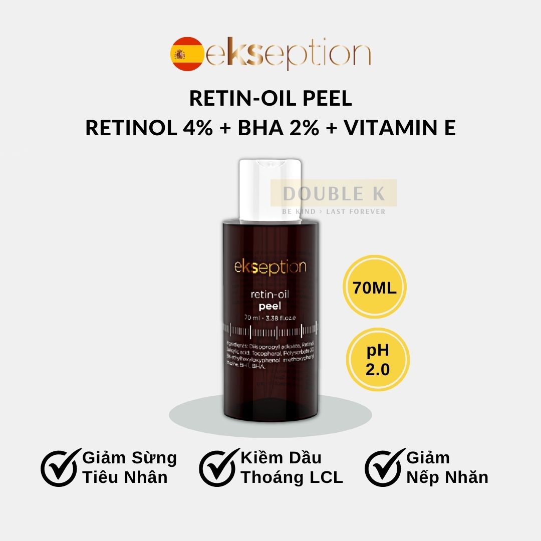 ekseption Retin-Oil Peel - Cải Thiện Tình Trạng Lão Hóa, Nếp Nhăn; Da Sáng Đều Màu, Ngừa Mụn - Double K