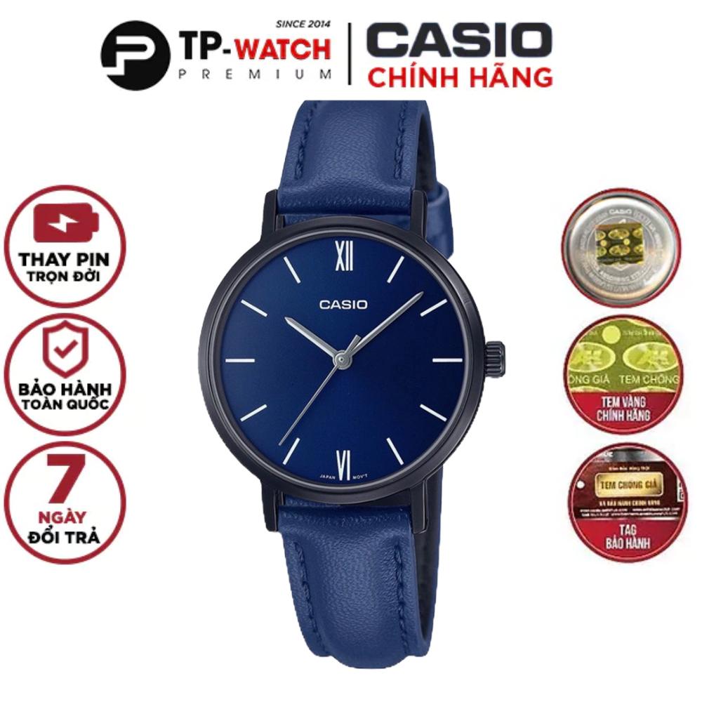 Đồng Hồ Nữ Dây Da Casio Standard LTP-VT02BL-2AUDF Chính Hãng - LTP-VT02BL-2A