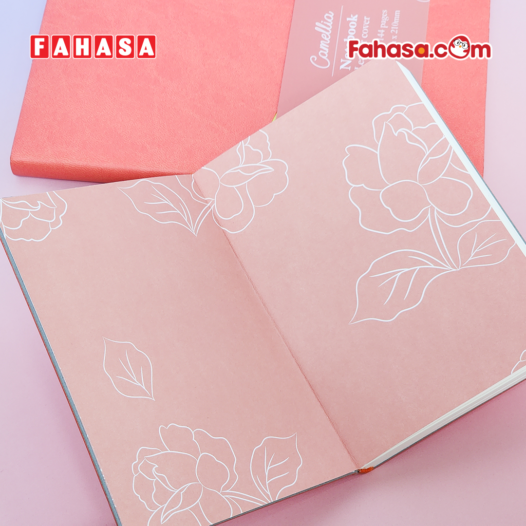 Sổ Da Bìa Cứng Camellia A5 - Kẻ Ngang - 144 Trang 100gsm - The Sun - Terracotta