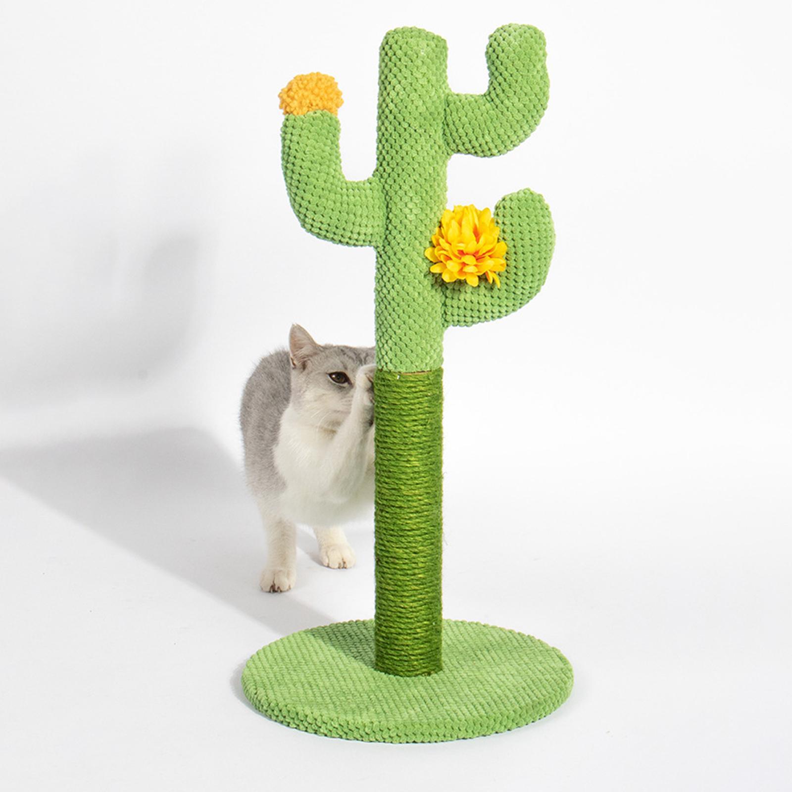 Funny Cactus Cat Scratching Post Climbing Tree Tower Scratcher Kitten Toys