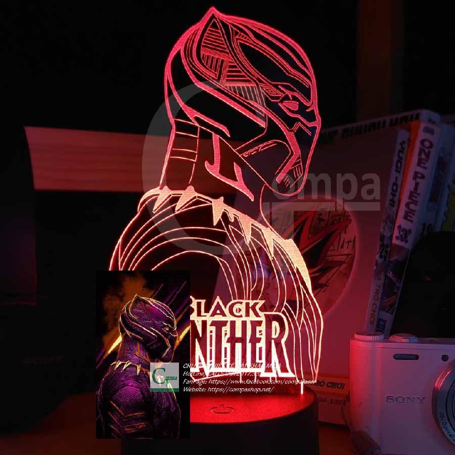 Đèn Ngủ Siêu Anh Hùng Marvel Black Panther, quà tặng sinh nhật độc đáo
