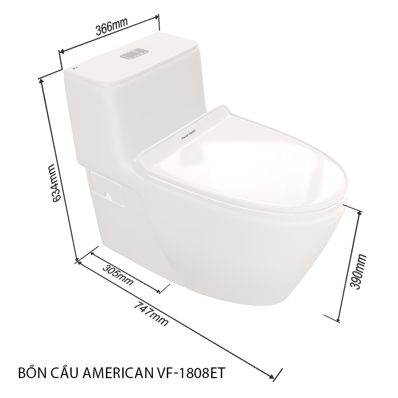 Bồn cầu một khối American VF-1808ET