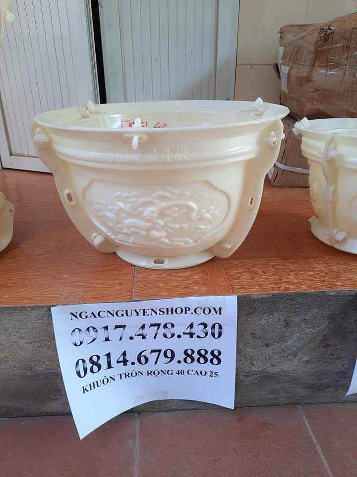 Khuôn Đúc Chậu Tròn Rộng 40 Cm Có Lòng Trong