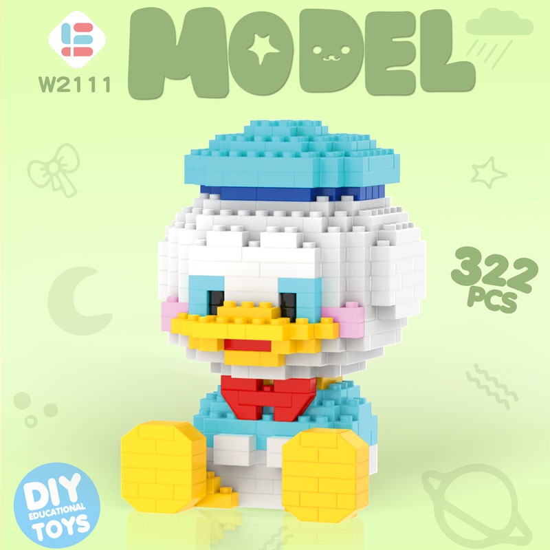 Đồ chơi lắp ráp mô hình động vật 3D dễ thương W2111