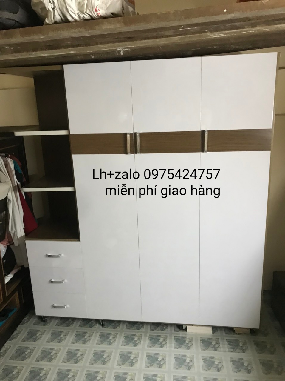 Tủ nhựa đài loan 3 cánh 1 kệ