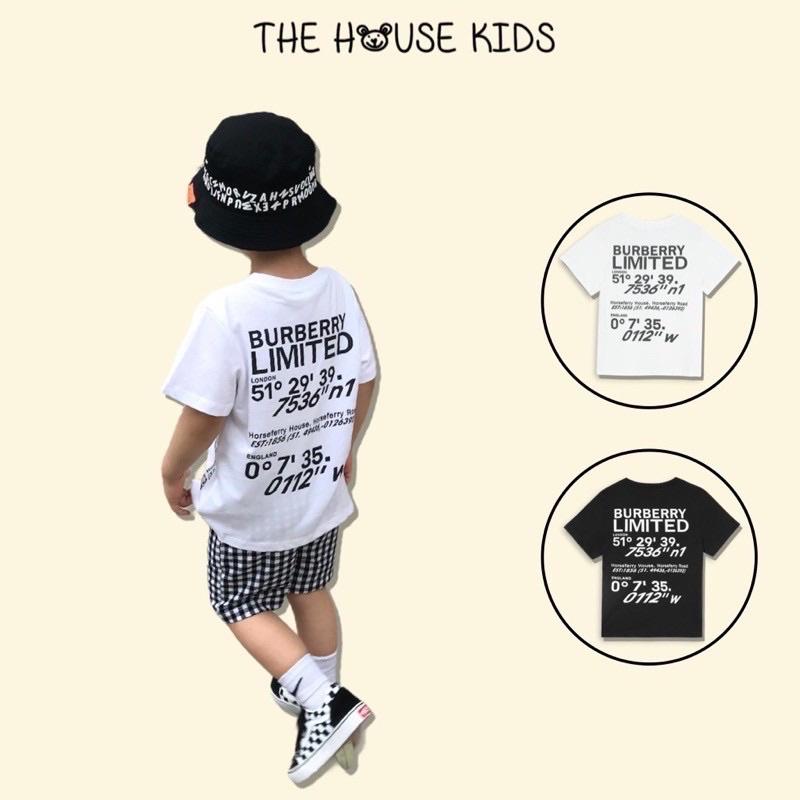 Áo Thun Bé Trai Bé Gái Áo Phông Trẻ Em Cotton Cao Cấp THE HOUSE KIDS Hoạ Tiết Chữ