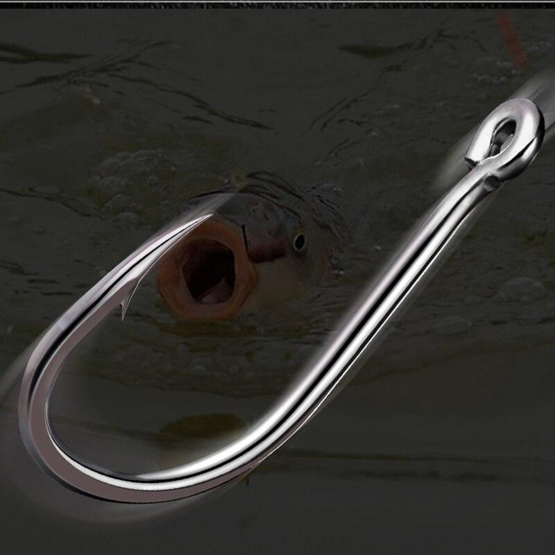 100pcs Circle Carp Eyed Fishing Hook Size 3 4 5 6 7 8 9 10 11 12 13 14 15 16 17 18 Ring eye Japan Fishhook